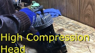 80cc 2Stroke Motorized Bike Build EP4  High Compression Head [upl. by Hardden]