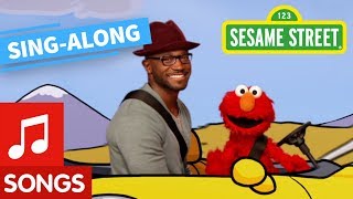 Sesame Street Lets Go Driving with Elmo and Taye Diggs with Lyrics  Elmos Sing Along Series [upl. by Bez]