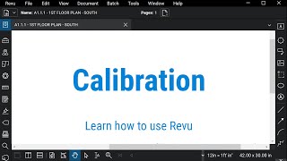 Bluebeam Revu Calibration [upl. by Nahk]