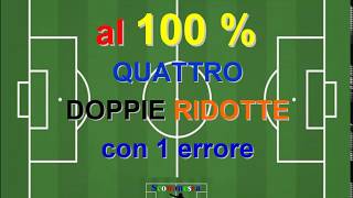 scommesse sportive  Sistema a 4 doppie ridotte  SISTEMA VINCENTE scommessa pronostici pronostico [upl. by Leeland756]