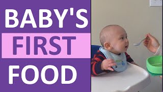 Babys First Food Reaction at 6 Months Old  How to Start Solids  Pediatric Nursing [upl. by Ieppet]