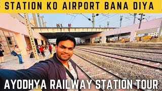 EXCLUSIVE NEW Ayodhya Dham Railway Station Full Interior Tour Inside  MOST LUXURIOUS STATION India [upl. by Ibbison]