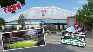 Globe Life Field Tour of New Texas Rangers Ballpark [upl. by Rogergcam]