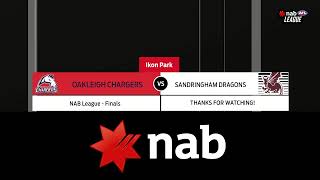 NAB LEAGUE 2019 1ST PRELIMINARY FINAL  Oakleigh Chargers vs Sandringham Dragons Full Game [upl. by Grady978]