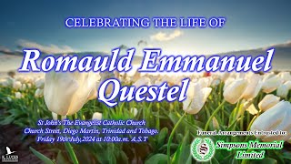 Funeral Service of Romauld Emmanuel Questel [upl. by Anwahsad860]