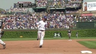 PItcher Travis Wood clears the bases with a GRAND SLAM [upl. by Lladnyk]