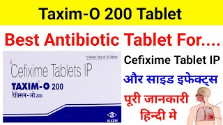 TaximO 200 TabletCefixime Tablet IP Uses  Dose  Review [upl. by Ruyle]