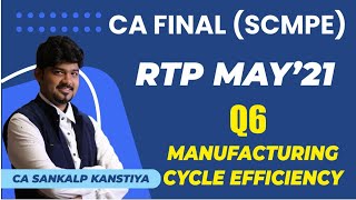 CA FINAL SCMPE RTP MAY 21 Concept of MCE Manufacturing Cycle Efficiency by CA SANKALP KANSTIYA [upl. by Etnauj]