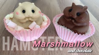 Quick and easy recipe  Marshmallow and chocolate hamsters  🐹🐻 [upl. by Nyrual]