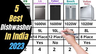 5 Best Dishwasher In India 2023  IFB vs LG vs Faber vs Bosch vs Voltas Dishwasher Comparison [upl. by Philine]