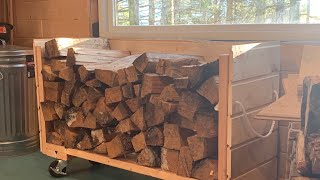 Portable firewood rack  Indoor firewood storage DIY [upl. by Hyacintha]