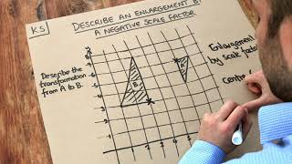 Key Skill  Describe an enlargement by a negative scale factor [upl. by Aanas]