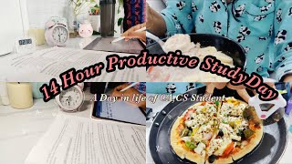 StudyVlog 🌸 14 Hours Productive Study day Day in life of CACS student  StudyNest [upl. by Zucker]