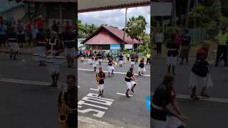 Fiji Police Band celebrate Fiji Sevens winning RWC7s 2022 [upl. by Virginie550]