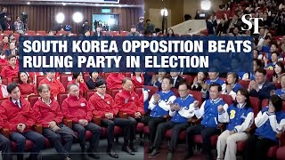 South Korea opposition stun ruling party in landslide election victory [upl. by Oringa76]