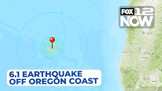 61 magnitude earthquake strikes off Oregon coast [upl. by Etnud597]