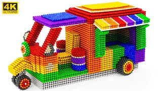 DIY  How To Make Rainbow Electric TukTuk With Magnet Balls Satisfaction 100 ASMR  Empire Magnetic [upl. by Tate]