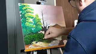 Wolf Art Stúdió bemutatja Bob Ross emlék festő videó  4 fázis videó [upl. by Kreiker]