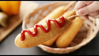 Corn Dogs 🌭 Koreas berühmtes Streetfood selber machen Mit Käse und Würstchen  Canans Rezepte [upl. by Asihtal]