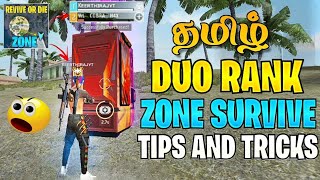 DUO RANK 🤩 ZONE SURVIVE 😎 TIPS AND TRICKS 🤔 GRANDMASTER MATCH 🔥 TAMIL [upl. by Perice649]