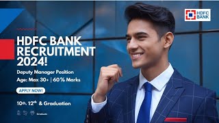 HDFC Bank Recruitment 2024  HDFC Bank Vacancy 2024  Bank Recruitment 2024  JobFind Junction job [upl. by Emyle]