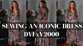 V2000 Diane Von Furstenberg Wrap Dress Sew Along Sewing the iconic designer sewing pattern [upl. by Plusch]