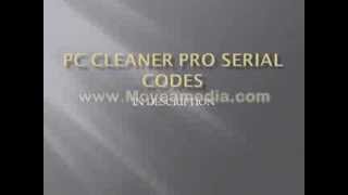 PC CLEANER PRO SERIAL CODES [upl. by Lamrej]