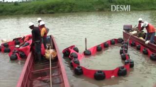 DESMI Equipment in operation  from real oil spills in fast current rivers [upl. by Weldon]