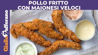 POLLO FRITTO CON MAIONESI VELOCI panatura croccante con i corn flakes [upl. by Aicac]