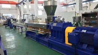 Extrusion Technology Agglomerated PE Film Corotating Twin Screw Extrusion Design Kerke Extruder [upl. by Haim762]