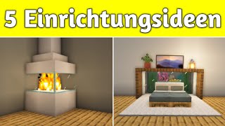 5 coole Einrichtungsideen für dein Haus  Minecraft Tutorial [upl. by Oilenroc345]