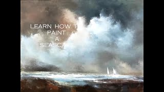 ART PAINTING A SEASCAPE LEARN HOW TO PAINT IN ACRYLIC IMPRESSIONIST STYLE SEASCAPE  tips [upl. by Gar168]