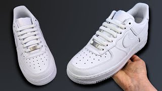 HOW TO BAR LACE NIKE AIR FORCE 1s BEST WAY [upl. by Granlund]