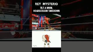 Rotoscope Animation Rey Mysterio Tilt a Whril Headscisors Takedown 1080p [upl. by Hareenum]