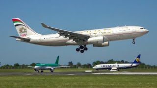 4K Busy day Plane spotting at Dublin airport  40 GREAT planes 757 A330 777 etc [upl. by Hanej]