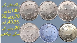 Some Commemorative Coins of Pakistan  Rare Coins of Pakistan  Pakistani Sikay Old Coins Pakistan [upl. by Bonina]