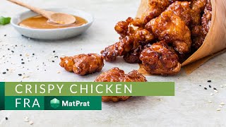 Crispy chicken med asiatisk glaze – enkelt og greit  MatPrat [upl. by Mahtal]