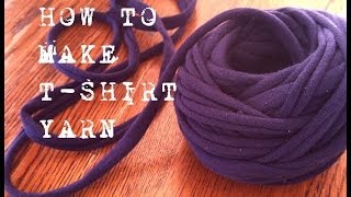 How To Make Tshirt Yarn  a Continous Strand [upl. by Crain]