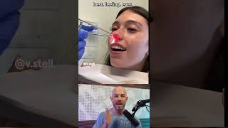 What’s being pulled out from up her nose 🤔 👃 credit vstell on TikTok doctor satisfying [upl. by Auqinimod127]