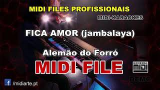 ♬ Midi file  FICA AMOR jambalaya  Alemão do Forró [upl. by Karia]