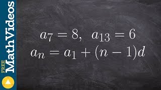 How to find the rule of a arithmetic sequence given two values in the sequence [upl. by Mecke]