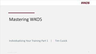 WKO5 Webinar Mastering WKO5 Part 1 [upl. by Ranite530]