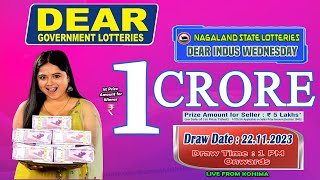 LOTTERY SAMBAD DEAR 1 PM 22112023 NAGALAND LOTTERY LIVE DEAR LOTTERY LIVE LOTTERY SAMBAD [upl. by Kippar]