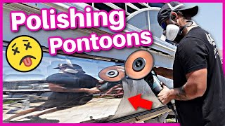 How To Polish Pontoons amp Remove Sharkhide Metal Protectant  Boat Detailing Tutorial [upl. by Noell]