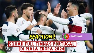 Reaction Squad full Timnas Portugalada Christiano Ronaldo Di piala Eropa 2024 di game DLS 24 [upl. by Pepper]