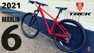 2021 Trek Marlin 6 Mountain Bike  29er Hardtail with 100mm Suspension [upl. by Nrublim]