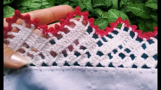 PUNTILLA NUM 547 PARA SERVILLETAS PASO A PASOcrochet parati arte tejidos tutorial viral [upl. by Bhatt]