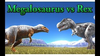 Megalosaurus VS Rex  ARK Survival Evolved  Cantex [upl. by Mraz211]