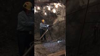 Jackleg Drilling inside mine [upl. by Towill]