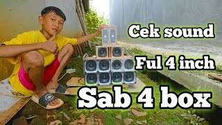 cek sound miniatur boch sd coba 4 box sab box planer horeg [upl. by Larry]